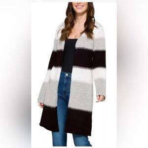 NWT Fortune + Ivy open cardigan striped sweater size S 🌸🌺🌹 I